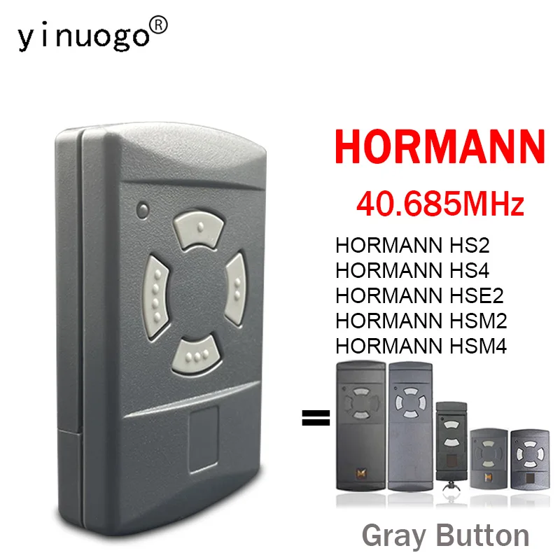 

HORMANN HSM4 HSM2 HSE2 HS4 HS2 Garage Remote Control 40.685MHz Fixed Code Gate Opener Remote Control Gray Button Clone