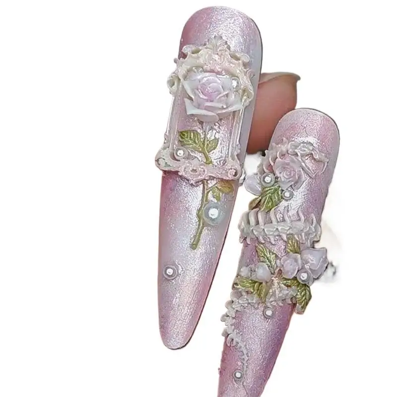 1개 3D 뱀뼈 모양 네일아트 장식 액세서리 DIY 디자인 실리콘 장식 네일아트 템플릿 네일 몰드