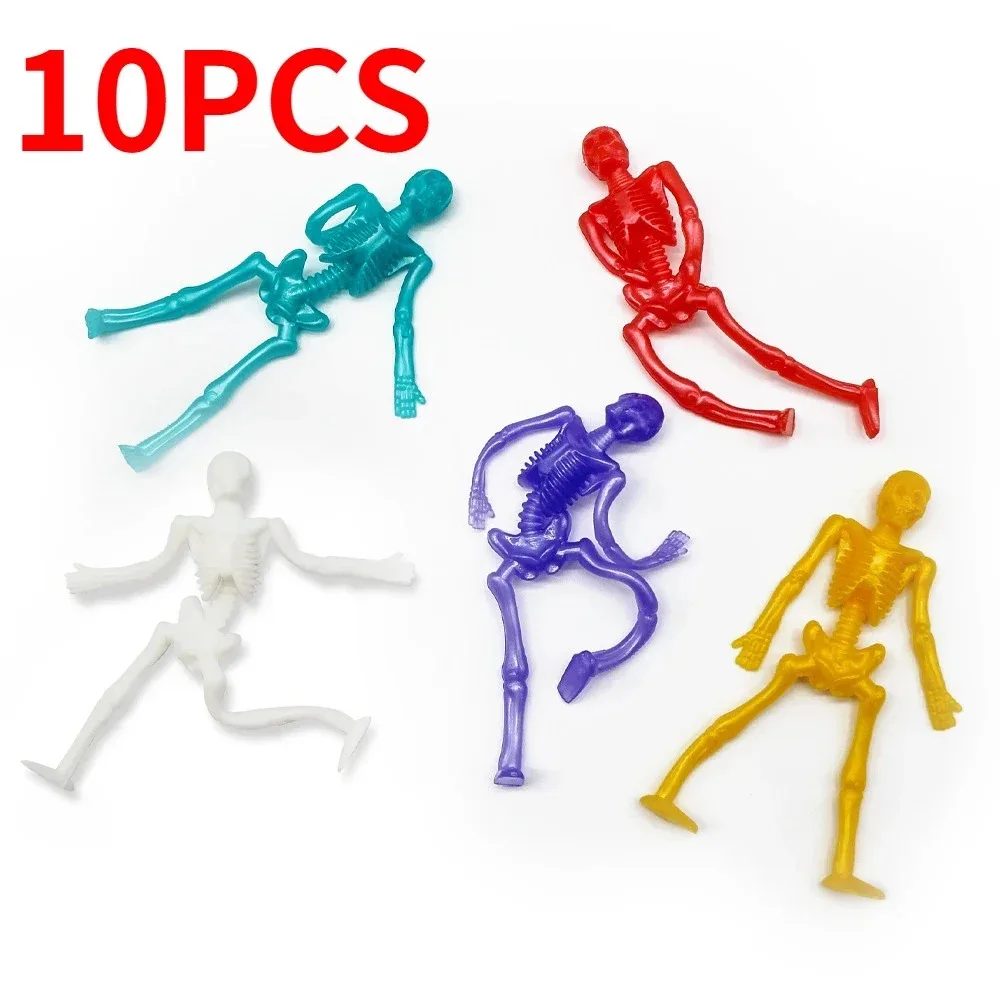 Funny toys Stretchable Skeleton Man Party Favors for Kids TPR Soft Rubber Zombie Horror Doll Stress Relief Toy Halloween Gifts