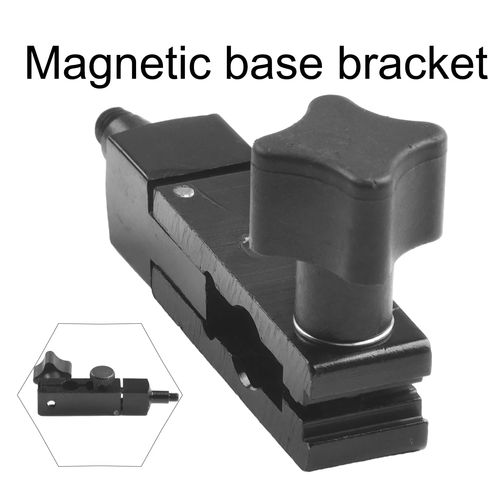 Dial Indicator Gauge Dial Indicator Dial Indicator Holder Stand Magnetic Base Holder Adjustable Metal Black Dial Indicator Flexible Lever Dial Indicator 12.1x66.3mm/0.48x2.61 (LxH)