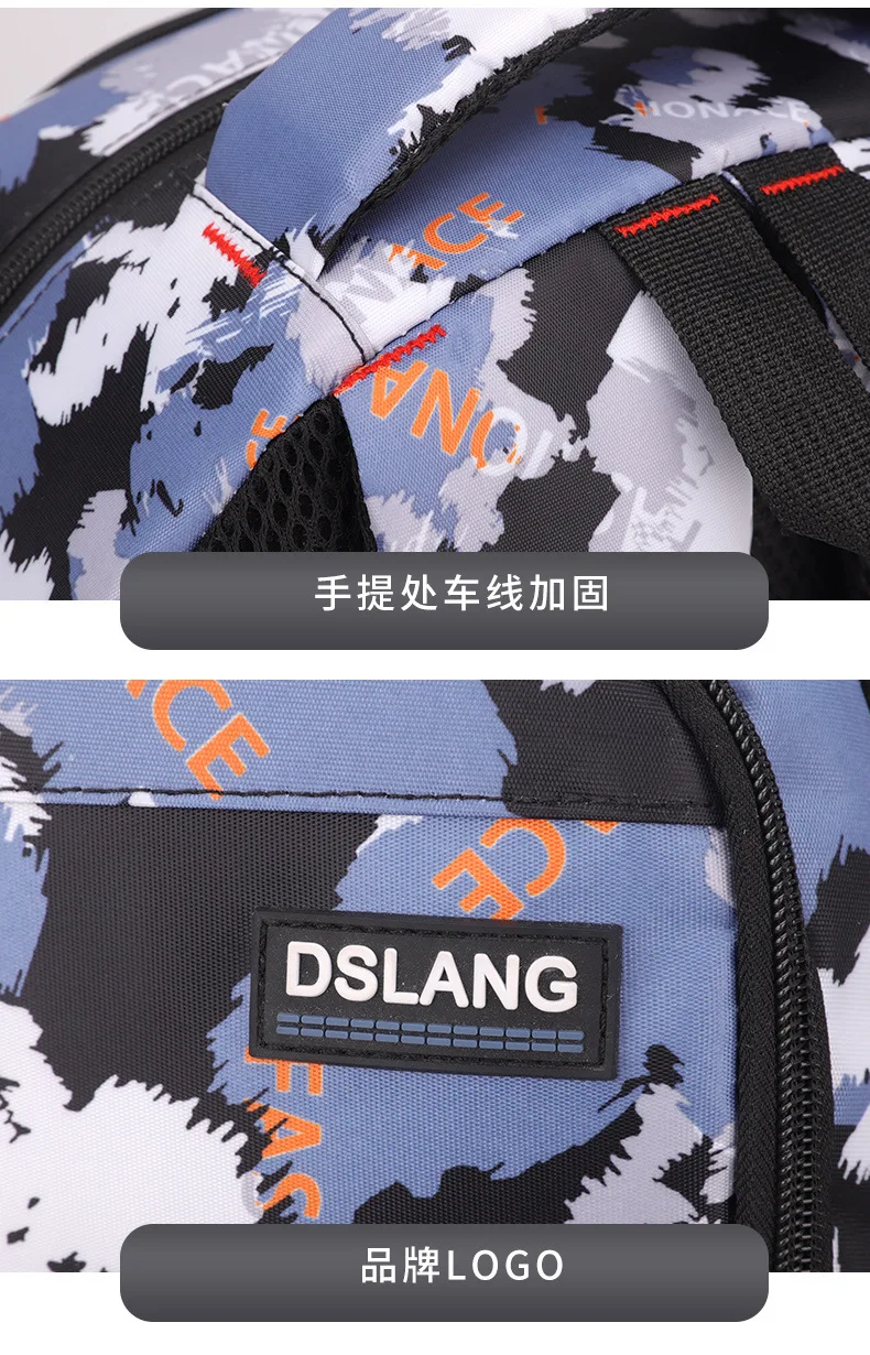 Dreiteiliges Schultaschen-Set für Damen, modischer Rucksack für die Mittelschule und Oberschule, verdickte hochwertige Umhängetaschen mit Blumendruck – Detail 16