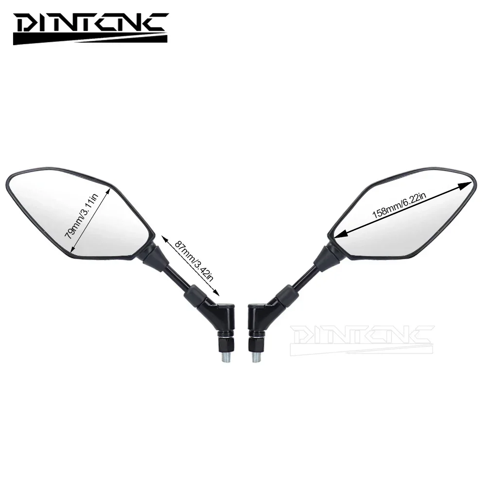 인증 미러 오토바이 액세서리, YAMAHA MT 07 09 MT-07 MT-09 MT09 MT07 2014-2023 E24, 사이드 백미러