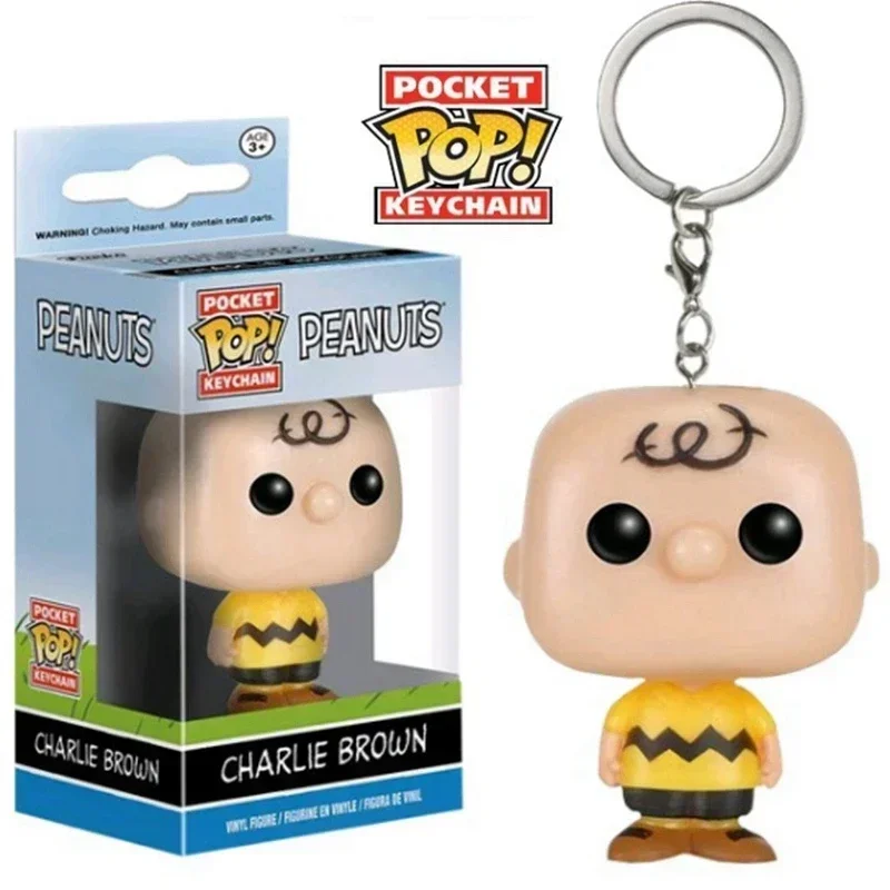 thumbnail image 4 of Funko pop Nuevo llavero de juguete Peanuts Charlie Brown SNOOPY Figuras de juguete Llavero POP de bolsillo Lindos colgantes coleccionables Modelo JUGUETES, 4 of 5