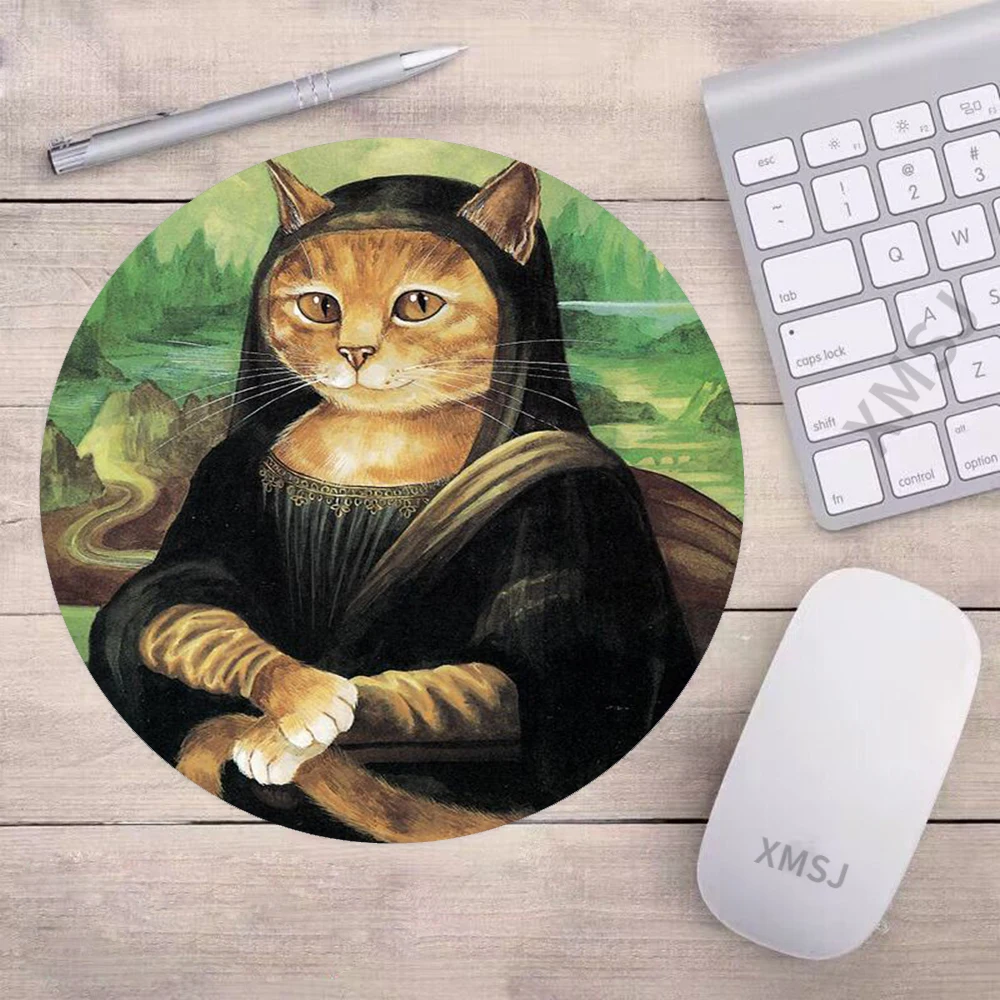 Cute Cats Mouse Pad Van Gogh Mouse Mat Gamer Vintage Starry Night Accessori Da Gioco Mouse Pad Computer Desk Mouse Mats 20 X20Cm