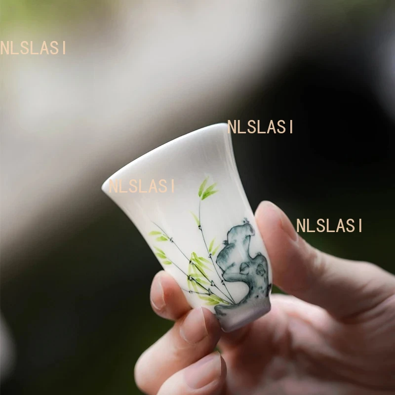 High End Hand-painted Fragrance Cup, Small Tea Cup, Household Ceramic Master Cup Ceramic Personal Kung Fu Tea Cups