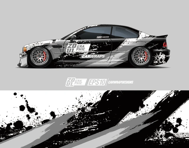 Auto Aufkleber Grafik Vinyl Wrap Vektor Bild von modernen Design Auto  Tuning Aufkleber Racing Wrap Aufkleber hohe Qualität - AliExpress