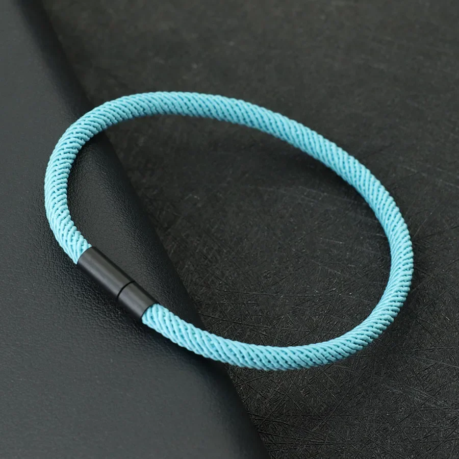 الحد الأدنى الموضوع سوار للرجال النساء الأسود مشبك...