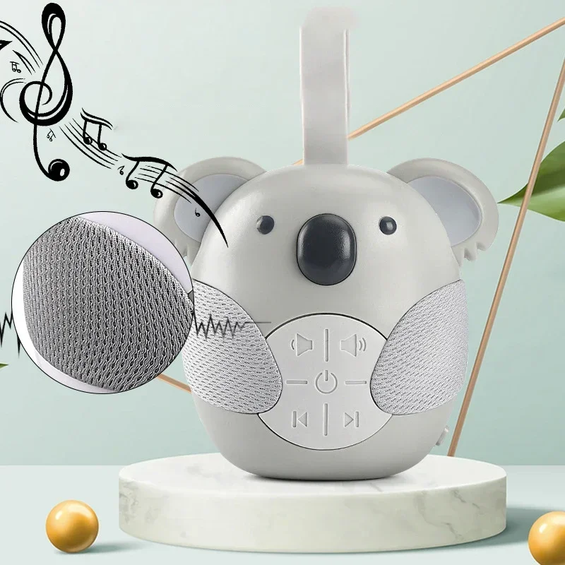 Newborn Portable Sleep Sound Machine Koala Soothing Music Player Sleep Monitor Home for Baby Room Stroller white noise machine baby monitor
