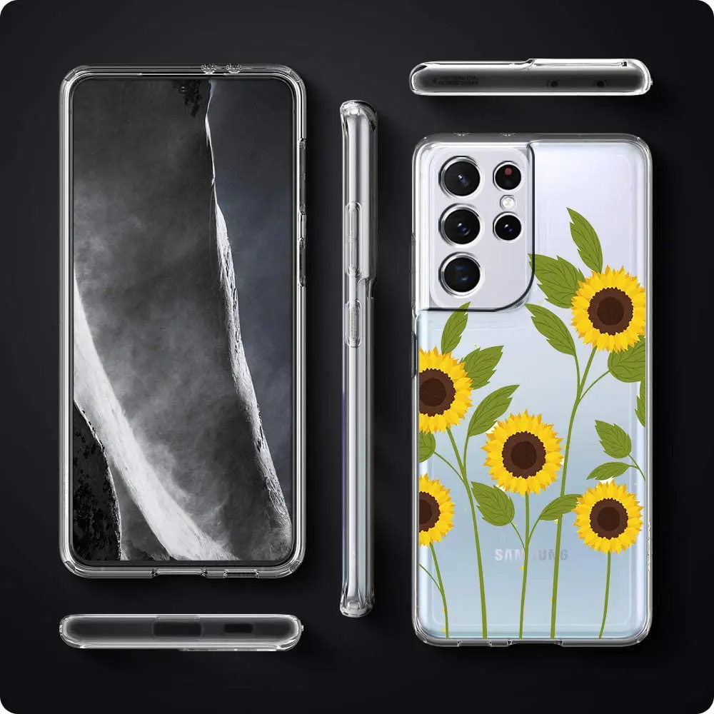 Vintage Sunflower and Lavender Floral Phone Case Cover