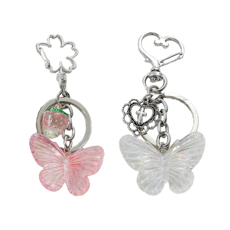 

Хрустальный акриловый брелок с клубникой, сладкий автомобиль, сумка, аксессуар, подвеска в виде ракушки для телефона