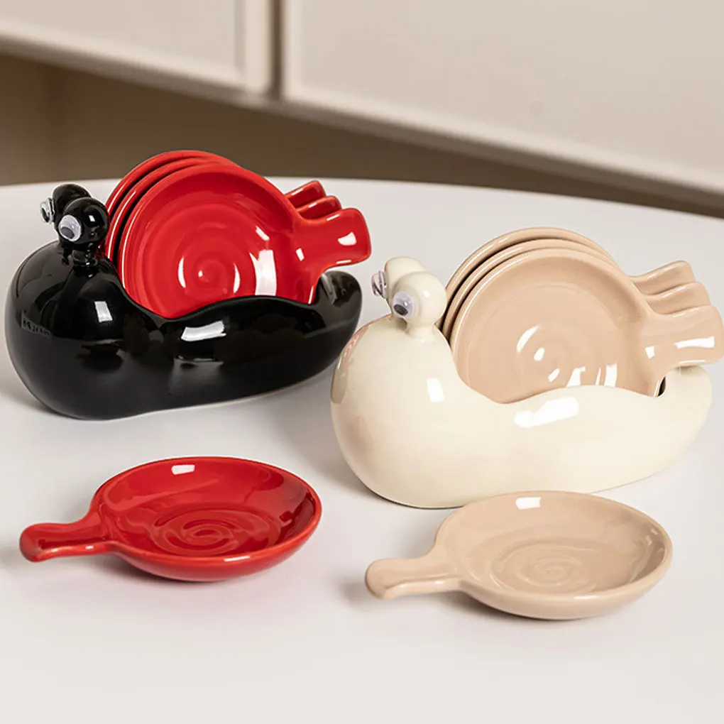 Ceramic Small Household Flavored Hot Pot Dipping Plate Cute and Creative Soy Sauce Plate Seasoning Vinegar Seasoning