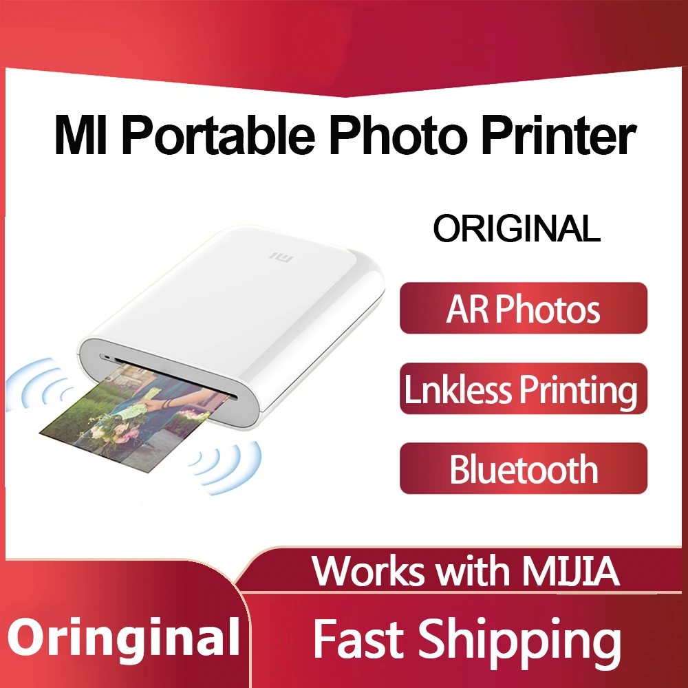 Nuovo Originale Portatile Mini Mi Pocket Photo Printer Wireless Bluetooth Thermal Print Ar Video Mijia Zink Colore Autoadesivo
