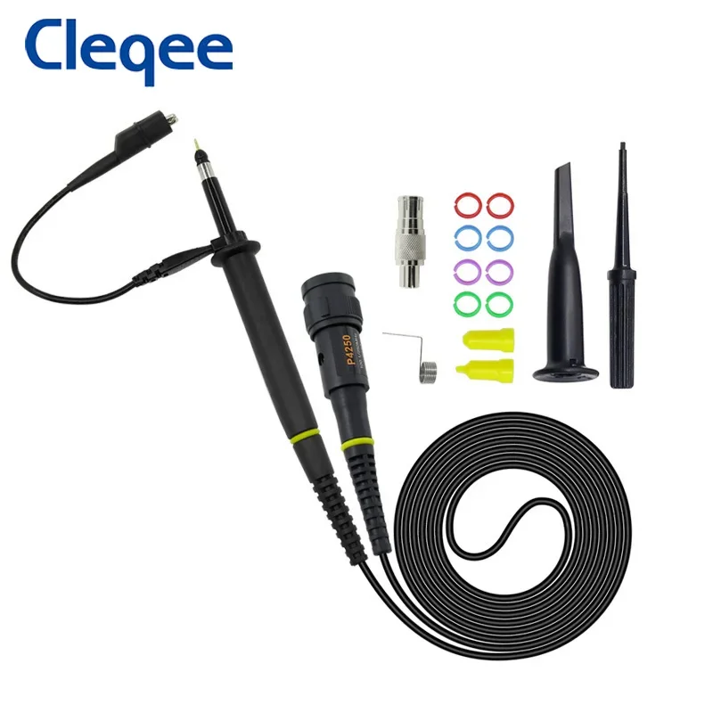 

Cleqee P4250 1 шт. 250 МГц 2 кВ датчик осциллографа высокого напряжения 100:1 1x 100x Безопасный изолированный разъем BNC Универсальный интерфейс