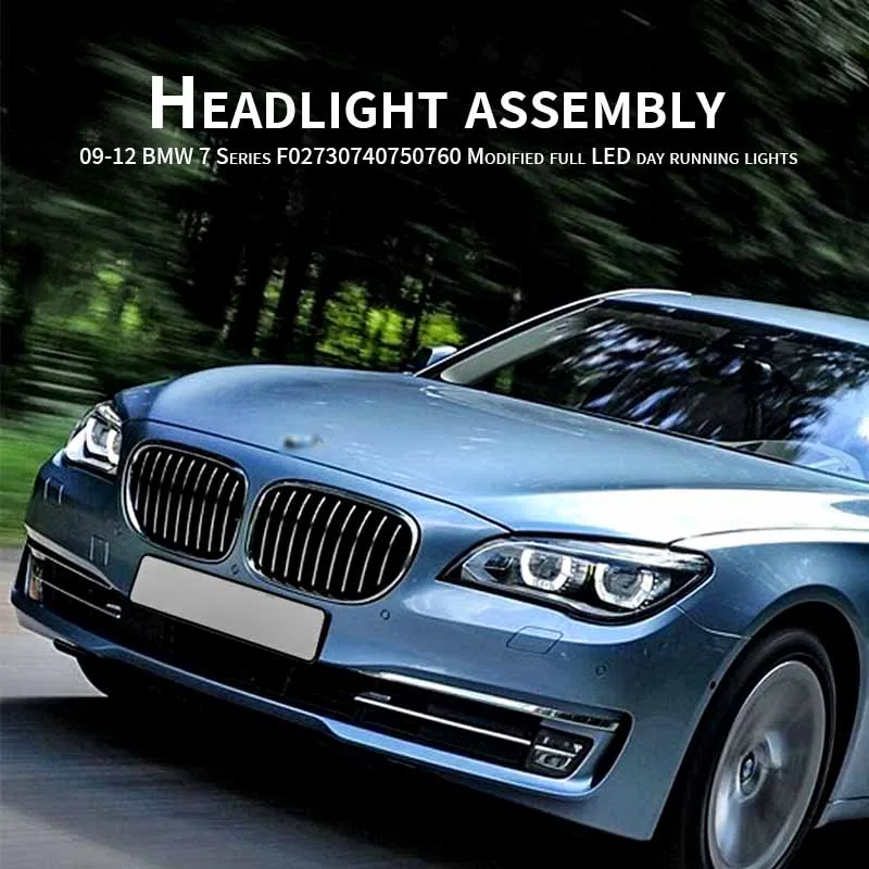 

Подходит для 2009-2012 BMW 7 series F02730740750760 передняя фара в сборе Модифицированная задняя подсветка фонарик с динамическими поворотными сигналами Дальний свет