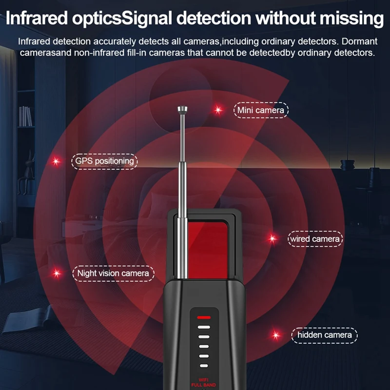Detector Anti- Car GPS Tracker Listening Device Bug RF Wireless All Signal Scanner Security Protection 4