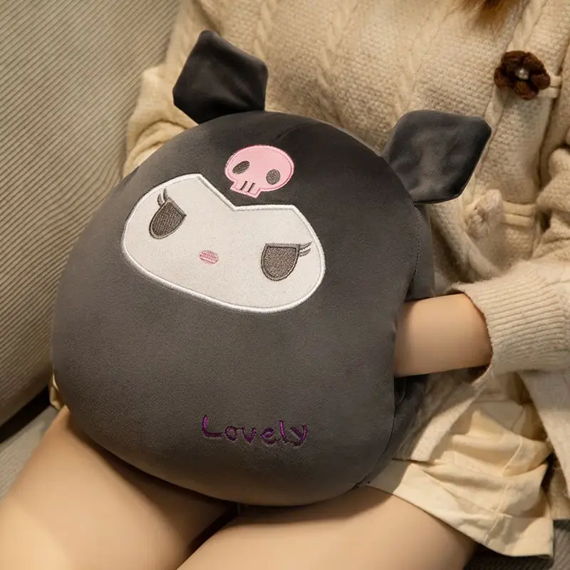 

Kawaii Sanrio Kuromi Детские теплые подушки, прикрывающие руки, мультяшный милый аниме, для студентов, теплые, украшающие руки, удобные подарки для девочек