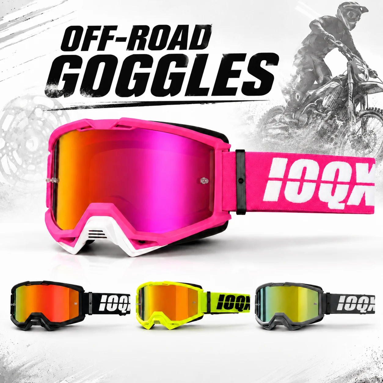 High-Definition Motocross Goggles - Windproof, Dustproof & UV Protective