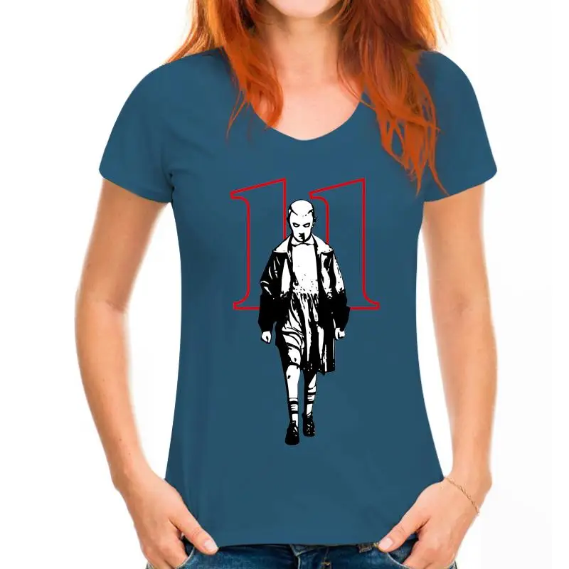 thumbnail image 1 of Stranger Style Pop Culture Things Eleven Cosplay White T-Shirt Size M-3XL, 1 of 5