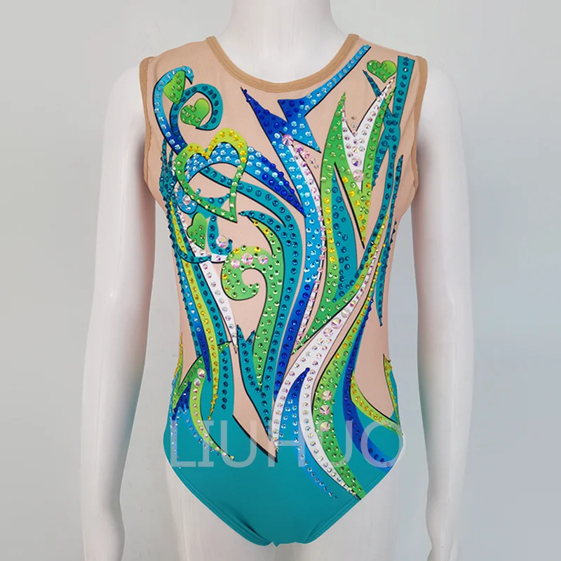 

Manufacturers Custom Artistic Leotard Gymnastics Swimsuit Children Summer Competitive Wear