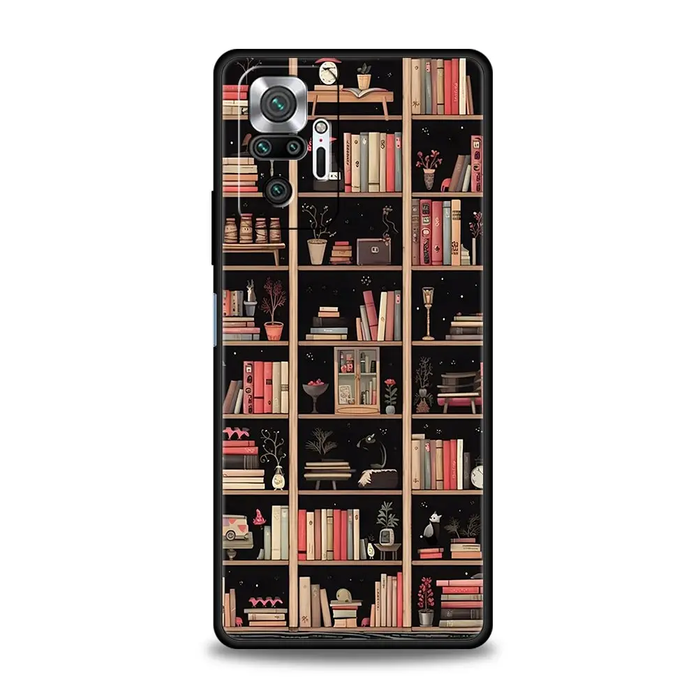 Read Books Illustration Black Phone Case