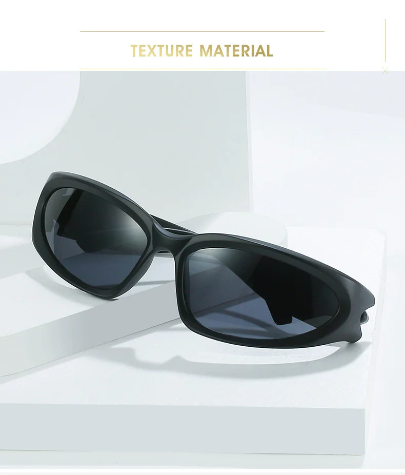 Marke Designer Steampunk Sonnenbrille Frau Retro Spiegel Sonnenbrille Weibliche Outdoor Sport Schwarz Shades Vintage Fahren Brillen – Detail 1