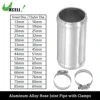 UXCELL 76mm Length Intercooler Pipe Aluminum Alloy Hose Joint Pipe Set with 2 Clamps OD 16mm-102mm 0 Degree Straight 1