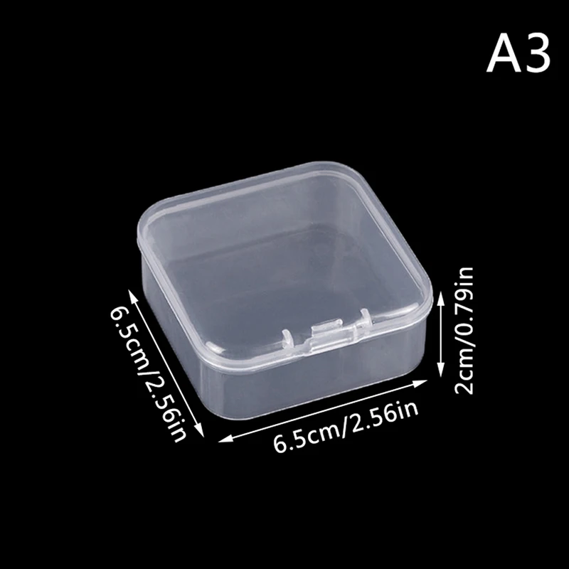 5 Pcs Clear Rectangle Small Storage Boxes with Lid Containers