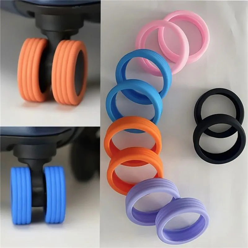 Luggage Wheel Protector 16/4PCS Silicone Wheels Protector For Luggage Reduce Noise Trolley Case Silent Caster Sleeve Travel Luggage Suitcase Accessories