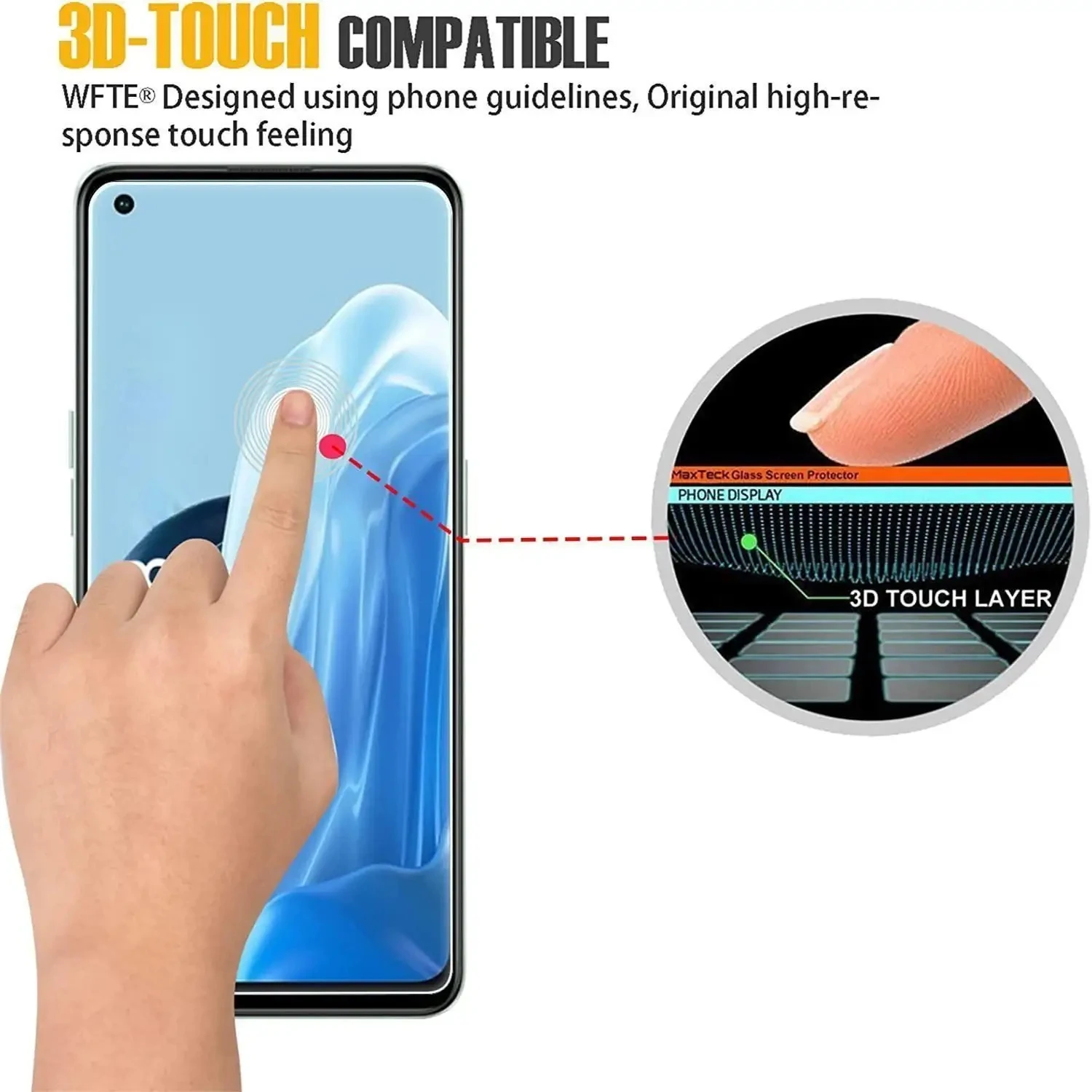 Premium 3-Pack Full-Coverage Tempered Glass Screen Protector Film