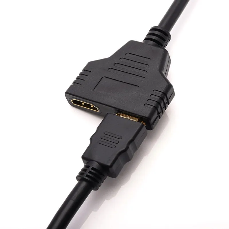 HDMI Cable,RYRA HDMI-compatible Splitter,1 Input Male To 2 Output Female Port Cable Adapter Converter,1080P,For Games,videos Multimedia