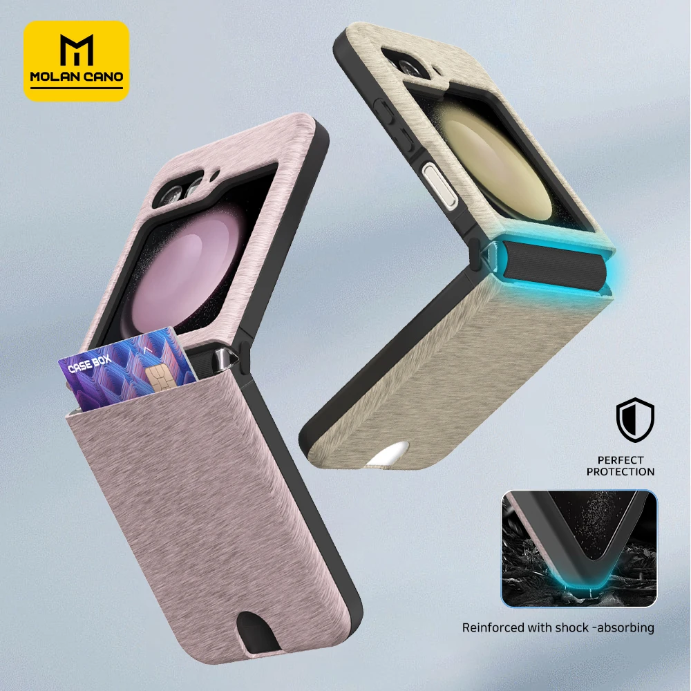 Custodia Porta Carte Per Samsung Galaxy Z Flip 5 5G Hard Pc Paraurti Posteriore Custodia Protettiva Antiurto Antigraffio Custodia A Portafoglio