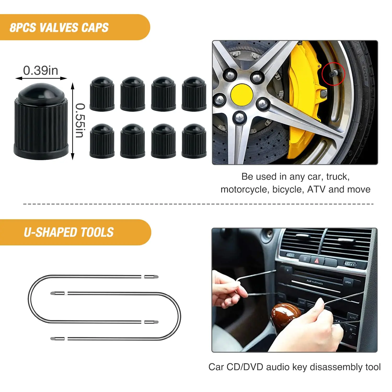 4-Piece Car Trim Removal Tool Kit - Plastic Pry Tools For Door Panels, Dash, Radio, & Interior Clips