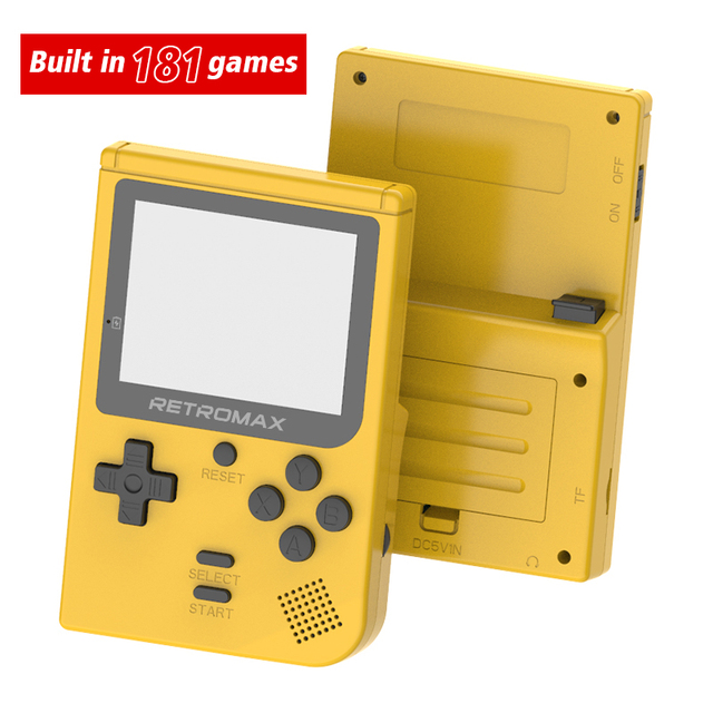 FROG 8 Bit Mini Retro Video Games Console 3 Inch TFT Color  Screen Handheld Game Controller Built In 181 Classic Games