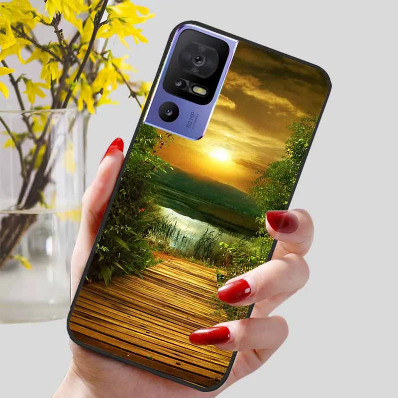 Sleek Black TPU Silicone Phone Case - Elegant and Durable Protection with Soft Bumpers