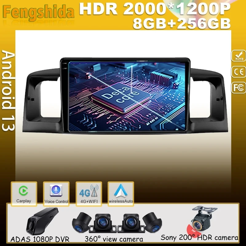 

Android 13 для BYD F3 1 2005-2013, навигация, Автомобильный плеер, головное устройство No 2din, Wi-Fi, автомобильное радио, процессор, экран, стерео, мультимедиа
