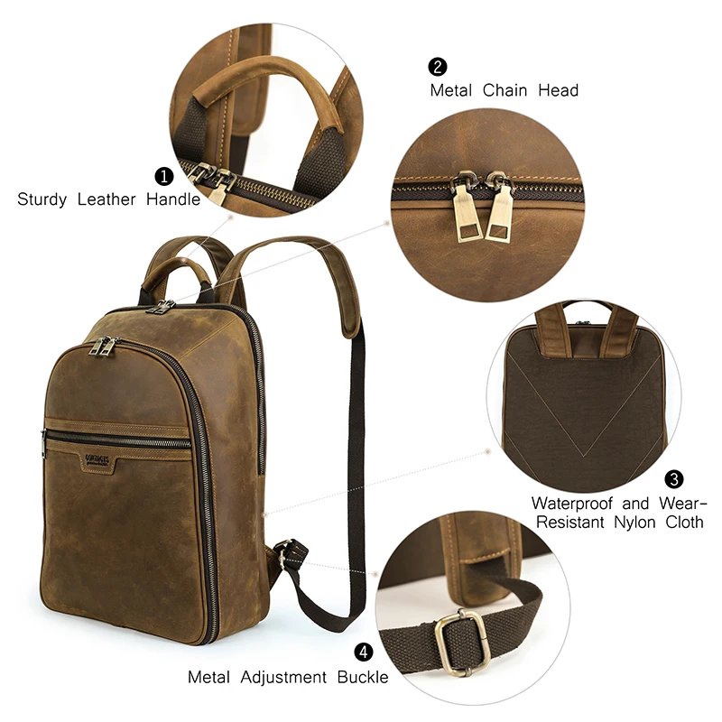Horse Leather Travel Backpack | Horse Leather Shoulder Bag