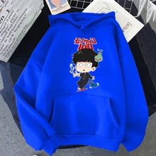 Mob psycho 100 hoodie harajuku moda hoodies camisolas com capuz quente moda adequada moletom anime meninos meninas pulôver topo