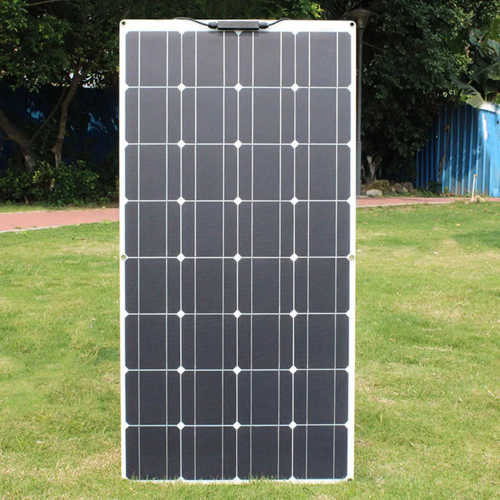Solar Panel Inverter Kit 1000W-6000W Flexible Monocrystalline Silicon Solar Panel 12V Flexible Waterproof for Outdoor Housing Vehicle