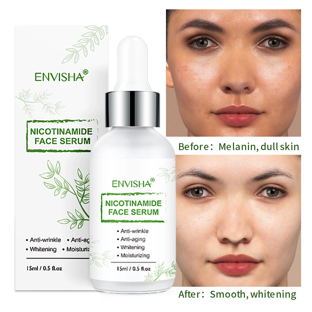 ENVISHA Skin Care Face Nicotinamide Serum Collagen Hyaluronic Acid Anti-Aging Whitening Shrink Pores Oil Control Deep Hydration day cream anti aging vitamin c hyaluronic acid moisturizing intense hydration smooth whitening day face cream with spf 30