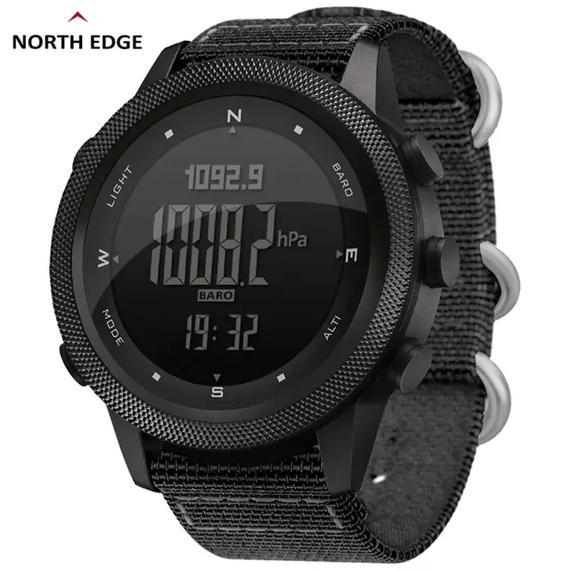 Km TH EDGE-Montre Numérique de dehors de Plein Air pour Homme, Altimètre, Baromètre, Boussole, Course à Pied, Natation, AP156 E-46, WR50M 1