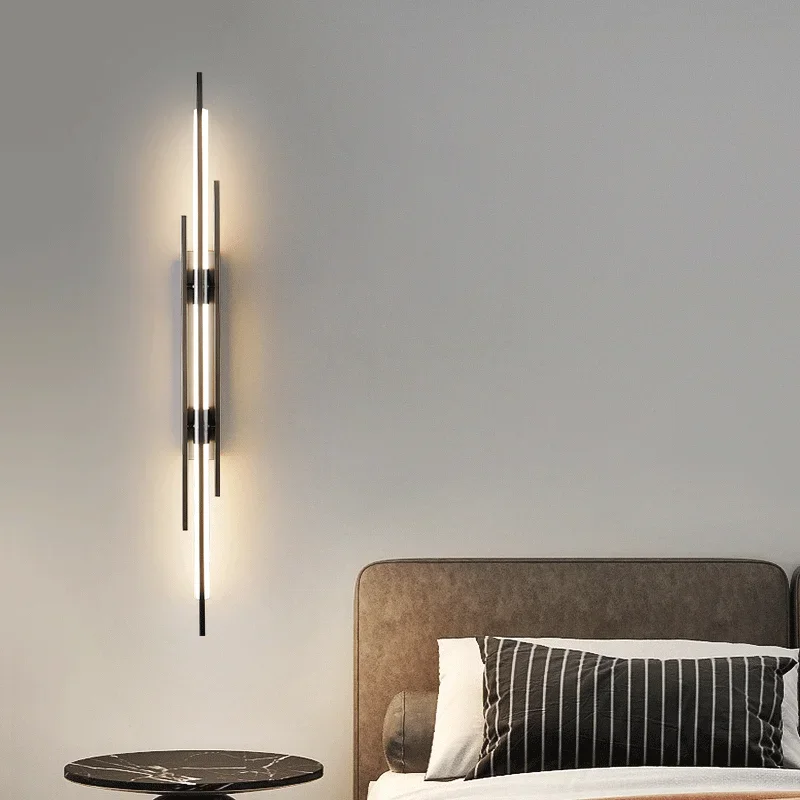 Modern LED Long Wall Lamp Bedroom Bedside Lamp Living Room Dining Room Loft Wall Light Staircase Corridor Wall Sconces