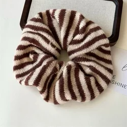 Vibrant Striped Ponytail Knit Hair Scrunchies (F)