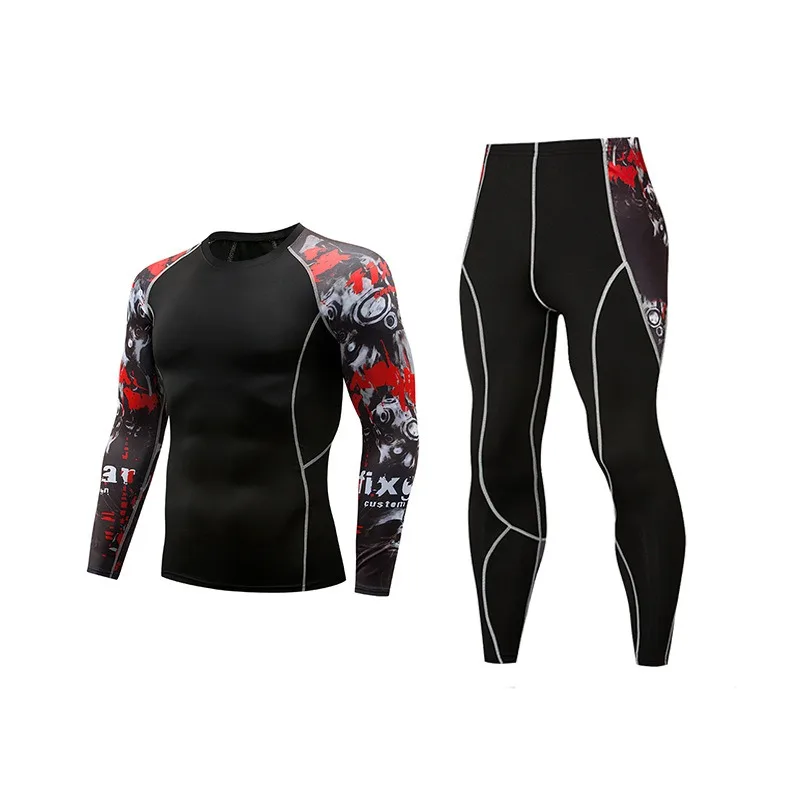 Men's Spring Quick Dry Pants Cycling Clothes Sets Tight Pro Tops Jogging Fitness Outdoor Elastic Breathable Training Tracksuits