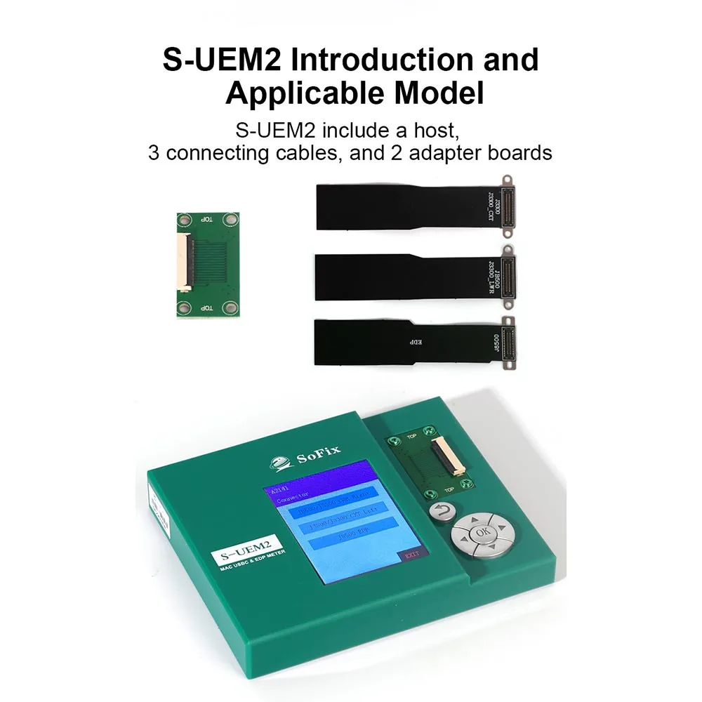 NOVECEL S-UEM2 Tester For MacBook Mac Logic Board USBC & EDP Meter Connector Screen Test Box Suitable for Macbook 2016-2020