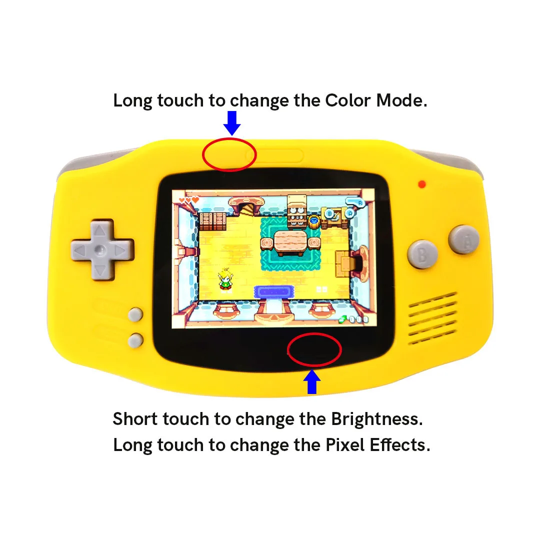 Hispeedido V5 GBA ラミネート IPS LCD キット 1800mAh 内蔵