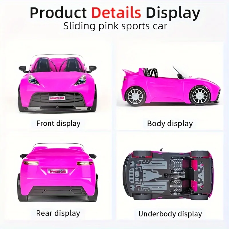 Car Model Kids Toys Car Outdoor Children Game Dollhouse Accessories for 30cm Barbie DIY Birthday Christmas Present Gift Toy 3