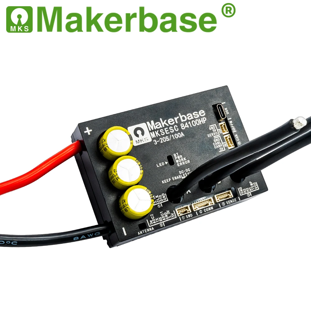 Makerbase VESC 84100HP 84V 100A High Current With Alu PCB Based on VESC For E-Foil Fight Robot Surfboard AGV Robot