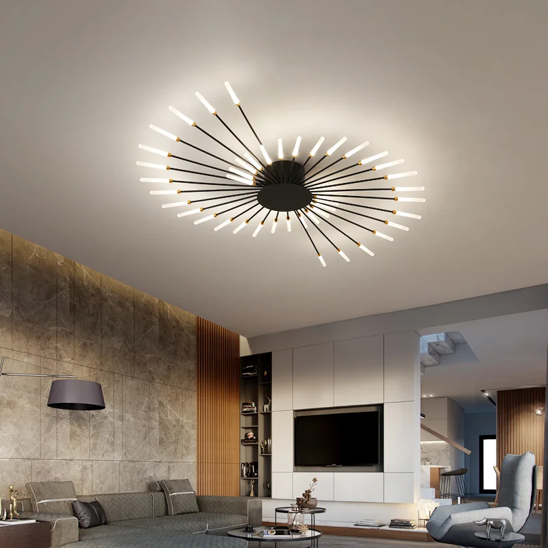 

Modern LED Fireworks Ceiling Lamp Luxury Household Living Dining Rroom Bedroom Ceiling Light Luster Fixtures