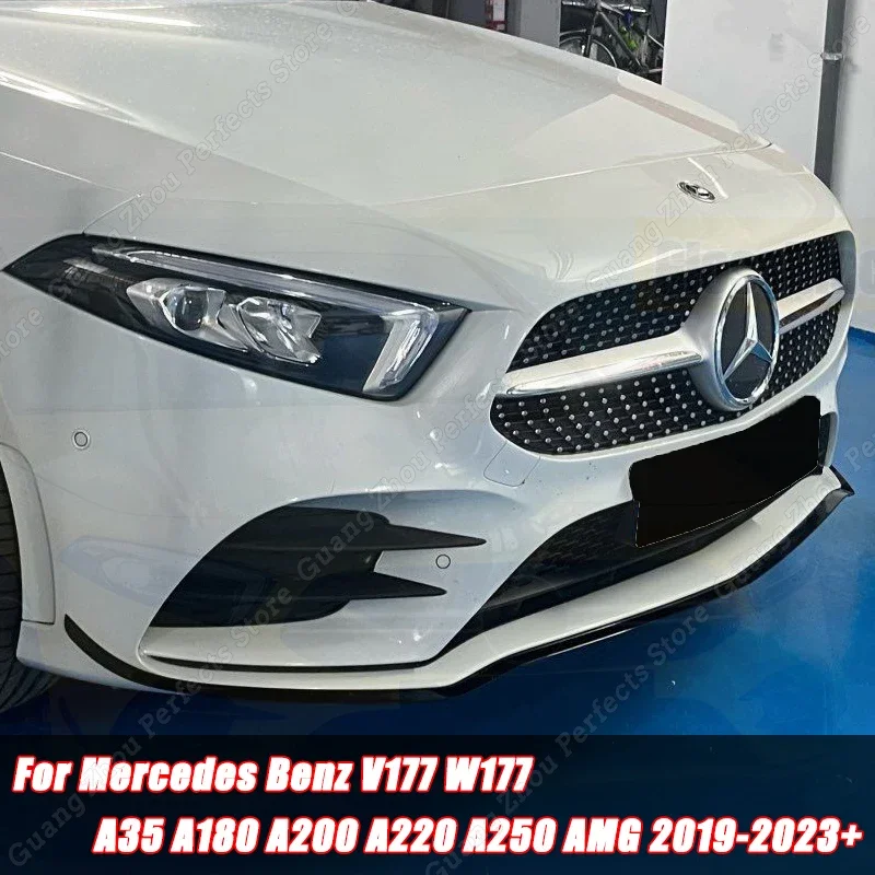 

Сплиттер для переднего бампера Mercedes Benz A Class V177 W177 A35 A180 A200 A220 A250 AMG 2019-2023 +