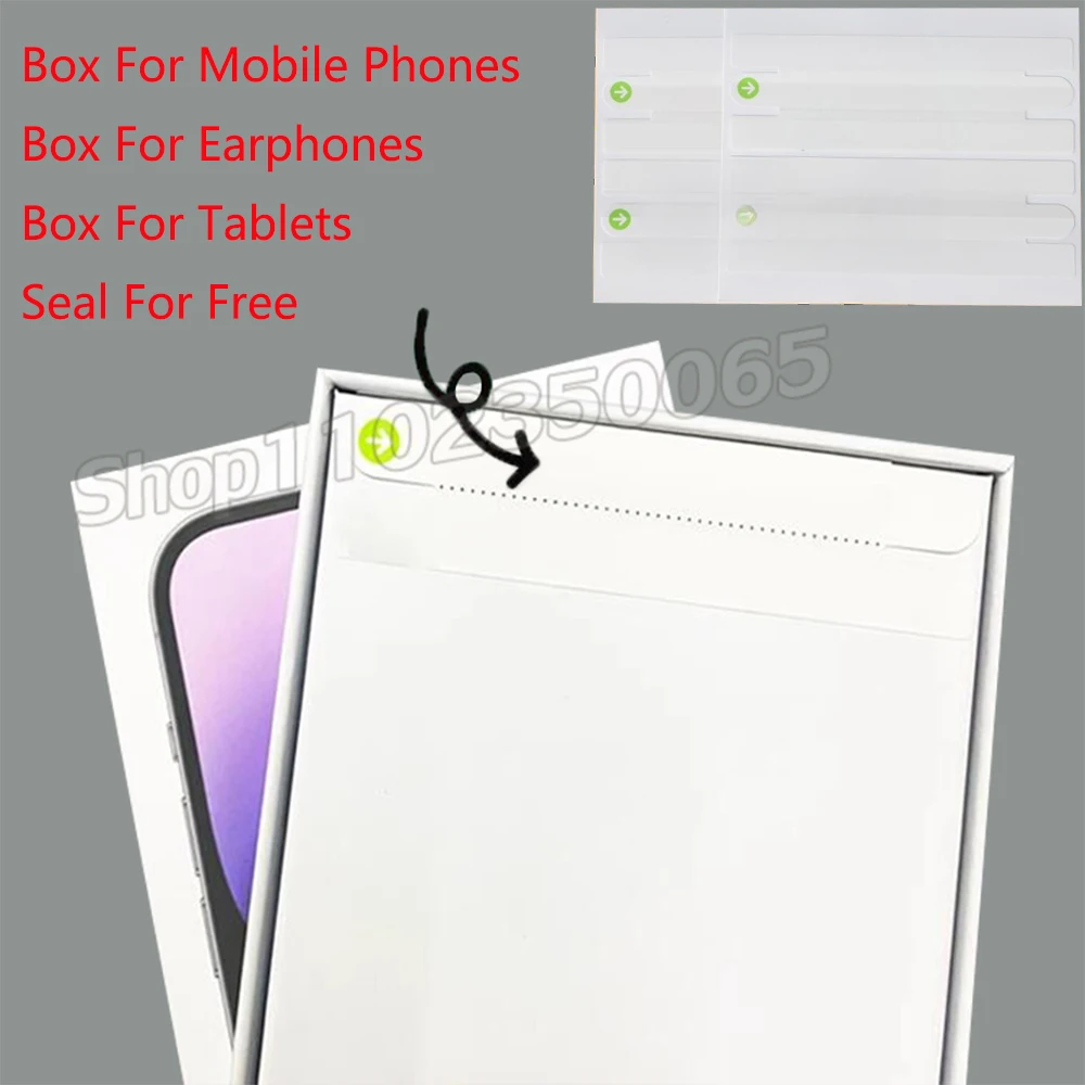 100-Piece Set of Premium Phone Outer Box Paper Seal Stickers for Enhanced Packaging and Security